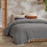 BOHORIA® XXL Tulum Bedspread "Obsidian"